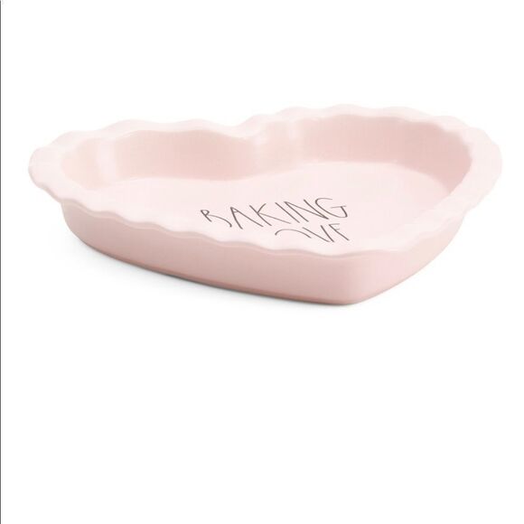 PINK Rae Dunn “Baking Love” Heart Dish - Picture 2 of 3